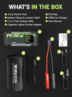 YESPER 4000A Jump Starter, 12V Car Battery Jump Starter 24000mAh Power Pack, (All Gas/10L Diesel Engine) Portable Jump Starter for Car with 100W Quick Charge Cables,Booster, LED Light - Armor Series