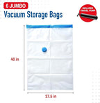 12 Pack Variety Vacuum Storage Bags for Comforters, Blankets & Clothes – Vacuum Sealed Compression Bags with Hand Pump – Spac