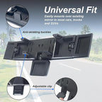 15" Rear View Mirror with Baby Mirror,Car Panoramic Rearview Mirrors Extender,Clip on Large Wide Angle Rear View Mirror for Truck Car and SUV (White)