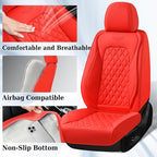 Coverado Full Set Car Seat Covers, 5-Seat Universal Faux Leather Waterproof Seat Covers, Front & Back Car Seat Protectors, Re