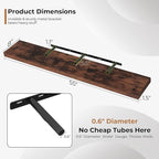 Fun Memories 55 Inch Floating Shelves for Wall, Fireplace Mantel Shelf with Invisible Heavy Duty Bracket, 8 Inch Deep Storage