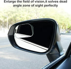 LivTee XLarge Blind Spot Mirror, Rounded Rectangle HD Glass Frameless Convex Rear View Mirrors Exterior Accessories with Wide Angle Adjustable Stick for Car SUV and Trucks, Pack of 2
