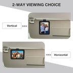 HIIXHC 2Pcs Car Picture Holder, Magnetic Car Photo Holder, Sun Visor Photo Clip for 3 Inch Photos, Personalized PU Leather Visor Clip for Drive Safe Daddy/Family/Pet Pictures | Car Accessories