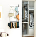 HapiRm Over Door Hat Rack - 3 Tier Wall Mounted Hat Organizer with 24 Hooks, Baseball Cap Organizer Storage Holds up to 24 Ca