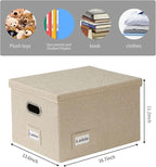 File Organizer Collapsible Storage Box for Office File Box with Lids Document Organizer for Office and Home Easy Slide Durabl