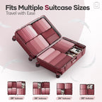 Veken 9/11 Set Compression Packing Cubes for Travel Essentials,Compressible Expandable Large Luggage Suitcase Organizer Bags 