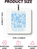 Blue Christian Car Air Freshener 4 Pcs, Girly Blue Bow Floral Religious Hanging Air Freshener for Cars Closet Drawer Books, C