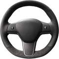 MEWANT Hand Stitched Steering Wheel Cover for Tesla Model 3 2017-2023 / Model Y 2020-2023 Accessories