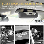 Sunglass Holder for Car Visor Clip, Car Visor Glasses Case, Vehicle Visor Accessories Organizer Box, Suitable for Truck, SUV and Sedan to Place Glasses (gray)