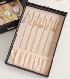 Homde Jewelry Organizer with Transparent Window Necklace Hooks Gift for Women Jewelry Box Display Case for Necklaces Rings Ea