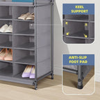STORAGE MANIAC Stackable Shoe Cubby Organizer, Free Standing Shoe Cube Rack for Entryway, Bedroom, Apartment, Closet, 20-Cube