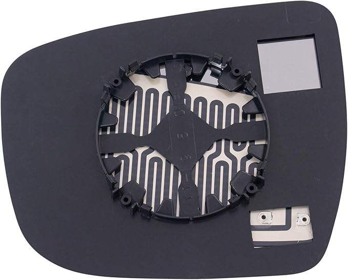 TRQ Passenger Side Heated Mirror Glass with Backing Plate Compatible with 2014-2019 Nissan Rogue 2015-2023 Murano 2017-2019 P