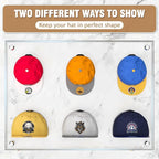 48 Pack Adhesive Hat Hooks for Wall, Super Strong Hat Rack for Baseball Caps, Hat Organizer Display for Home Decor, Hat Hange