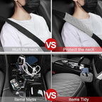 1 Pack Leather Front Car Seat Cover, Universal Sideless Car Seat Protector with Storage Pocket and Seat Belt Pad, Waterproof 