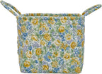Boho Fabric Storage Basket, Large Capacity Laundry Basket, 12.2'' x 10.23'' x 10.23'' Collapsible Laundry Hamper with Easy Ca