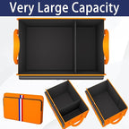 Homeve Trunk Organizer for Car, Waterproof Collapsible 3 Compartments Car Organizer, Foldable Storage for Car Accessories, Too