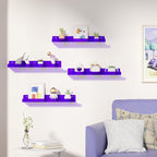 upsimples Acrylic Shelves for Wall Decor, 15" Display Shelf Perfume Organizer for Bathroom, Bedroom, Living Room, Floating Bo