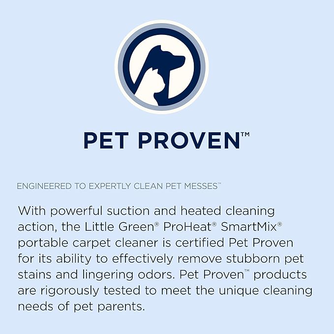 BISSELL Little Green ProHeat SmartMix, Portable Deep Cleaner, Self-Cleaning Tough Stain Tool and Specialized Pet Hair Removal