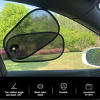 2 PCS Car Shades for Side Windows, Adjustable & Rotatable Side Window Sunshades, Baby Safe Window Car Sun Shades, Sun Blocker, Heat & Glare Protection, Universal Fit for Most Cars (Black)