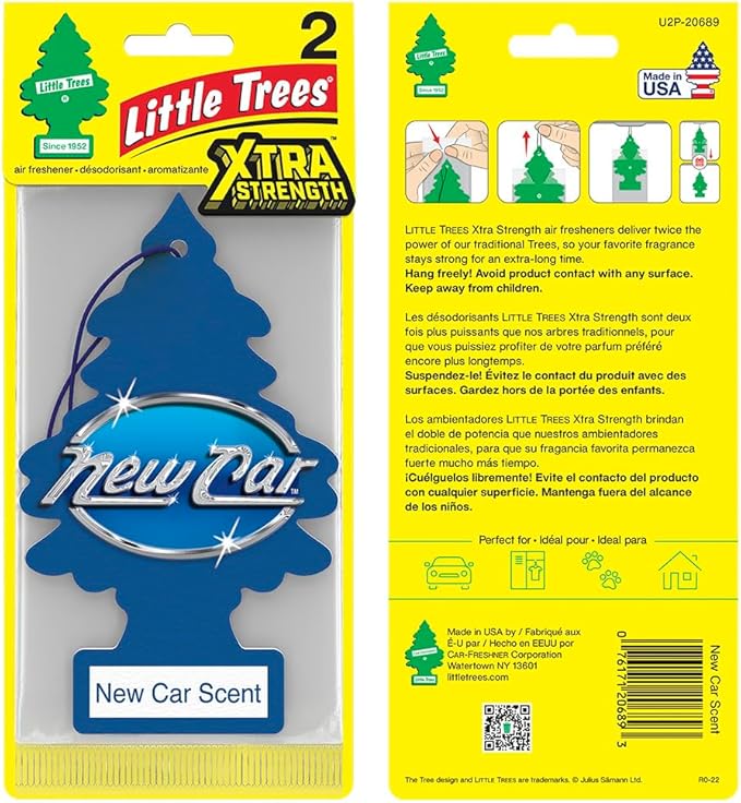 LITTLE TREES Car Air Freshener | Xtra Strength Provides Long-Lasting Scent for Auto or Home | Extra Boost of Fragrance | New 