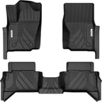 YITAMOTOR Floor Mats for Toyota Tacoma 2024 2025 2026 Double Cab Automatic, Custom Fit All Weather Anti-Slip TPE Rubber Mat, Super Duty Toyota Accessories, Tacoma TRD/SR/SR5/Limited Floor Liners Set