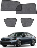 Car Window Shades for Honda Civic(2022-2025), 4-Pack Rear Window Sun Shades for Baby – Breathable Mesh, UV & Heat Blocker, Privacy Protection for Camping, Travel, Sleep & Nursing