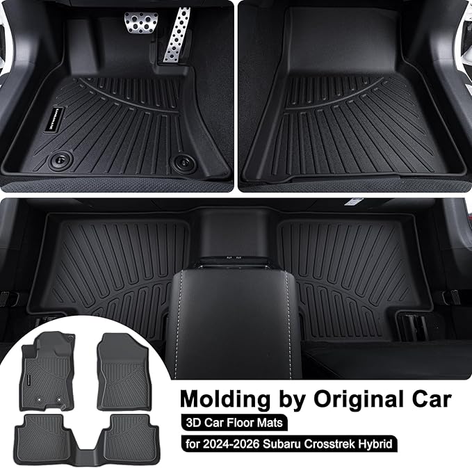 TPE Floor Mats for 2024 2025 2026 Subaru Crosstrek All Weather Car Floor Liners Fit Toyota Corolla Accessories Black