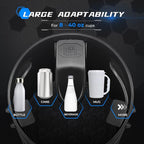 KEMIMOTO Large Car Cup Holder Expander Fits 8-40 OZ Bottles, Compatible with Hydro Flask 32/40oz, Yeti 20/26/30oz, Nalgene, Water Bottle Holder Adapter Fits Universal Vehicles, UTVs, Golf Carts, Truck