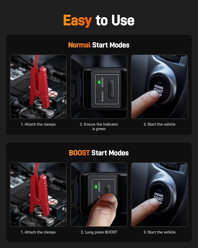 WOLFBOX 3000A Jump Starter with Air Compressor, 59.2Wh&160PSI Portable Car Battery Jump Starter with 65W Fast Charge, 12V