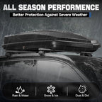 Auto Dynasty Rooftop Cargo Box Hard Shell Carrier Waterproof Storage Case with Locks & Keys Fits Vehicles with Cross Bars, 13 Cubic Feet 110LBS Capacity, 72'' L x 30'' W x 12'' H, Textured Black