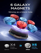 LISEN 2-Pack Magnetic Phone Holder for Car: 6 Military Magnets, Gold Vent Phone Mount