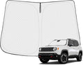Windshield Sun Shade for 2015-2025 Jeep Renegade Accessories Thicken 6-Layer Front Window Sunshade Cover Sun Visor Protector Foldable Block UV Rays Keep Vehicle Cool