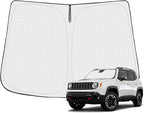 Windshield Sun Shade for 2015-2025 Jeep Renegade Accessories Thicken 6-Layer Front Window Sunshade Cover Sun Visor Protector Foldable Block UV Rays Keep Vehicle Cool