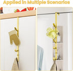 Kaiferty Over The Door Hooks, Metal Door Hooks for Hanging, Over The Door Purse Organizer for Door Coat Hanger, Back of Showe