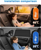 Powerty Side Window Shades for 2019-2025 Toyota RAV4 Accessories, Upgrade Double-Layer Side Rear Window Covers 6 Pack Light Block Car Privacy Cutains Shades for Baby, Camping, Napping, Sleeping