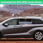 Car Window Shades for 2021-2025 Sienna - Rear Side Window Sun Shade for Baby, Breathable Mesh Car Privacy Window Covers, UV Protection and Heat Insulation for Road Trips, Napping, Camping