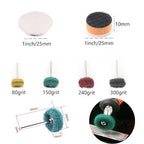 160Pcs 1inch Sanding Discs Hook and Loop 60 to 10000 Wet Dry Sandpaper with 1/8" Shank Backing Pad,Hand Sanding Block,Sponges