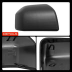 A-Premium Passenger Side Rearview Mirror Cover Cap - Compatible with Ford F-150 F150 2015-2020 - Textured Black
