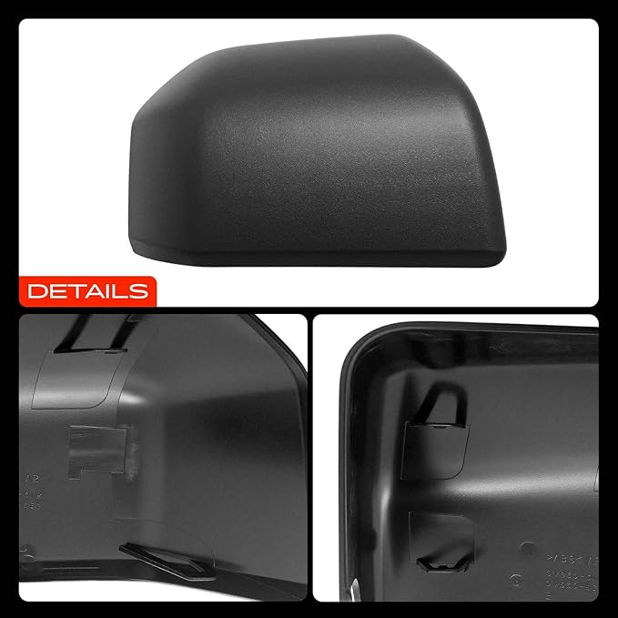A-Premium Passenger Side Rearview Mirror Cover Cap - Compatible with Ford F-150 F150 2015-2020 - Textured Black