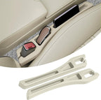 2PCS Car Seat Gap Filler Organizer, Multifunctional Car Gap Filler with Fill and Storage Function for Storing Phones Keys Cards, Universal No Drop Seat Guard for Cars (Beige)