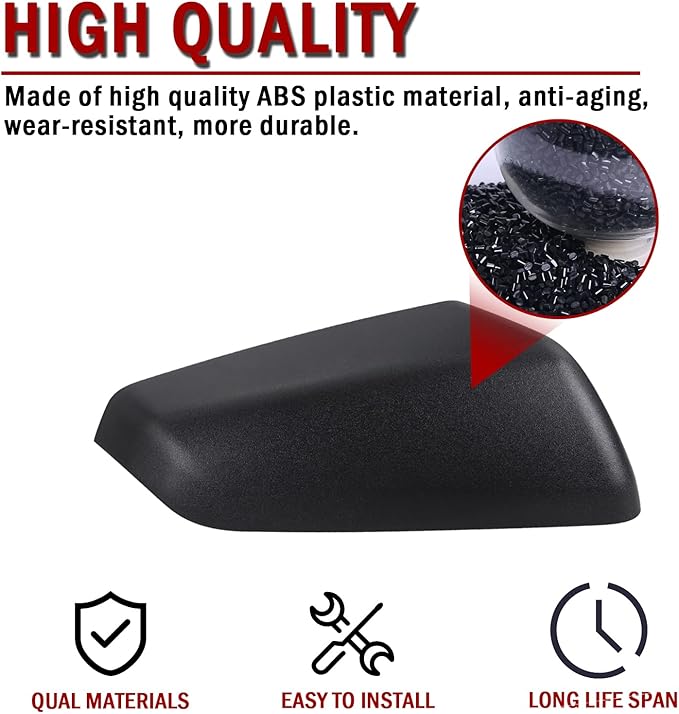 Right Passenger Side Exterior Mirror Cap Cover Rearview Mirror Cover Trim Fit for 2018 2019 2020 2021 2022 2023 Chevrolet Equinox & GMC Terrain Replace 23406416 (Textured Black)