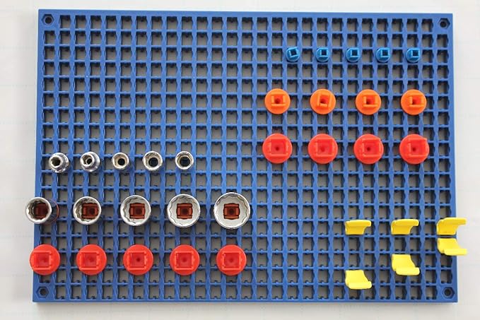 Universal Clips (50 pcs) - Accessory for Organizer Genie Pegboards to Clip On and Organize Tools