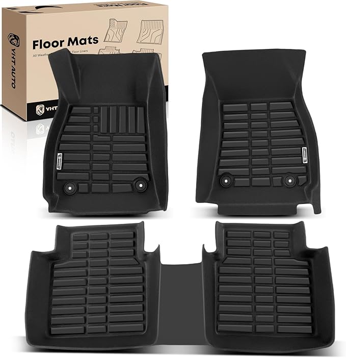 YHTAUTO Floor Mats Fit 2010-2016 Buick Lacrosse, TPE Floor Liners All-Weather Protection Custom Fit, 1st & 2nd Row, Set of 3 Black