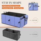 HOTOR Large-Capacity Trunk Organizer - Foldable for SUVs & Sedans, Sturdy Organization for Car Accessories, Tools, Sundries,