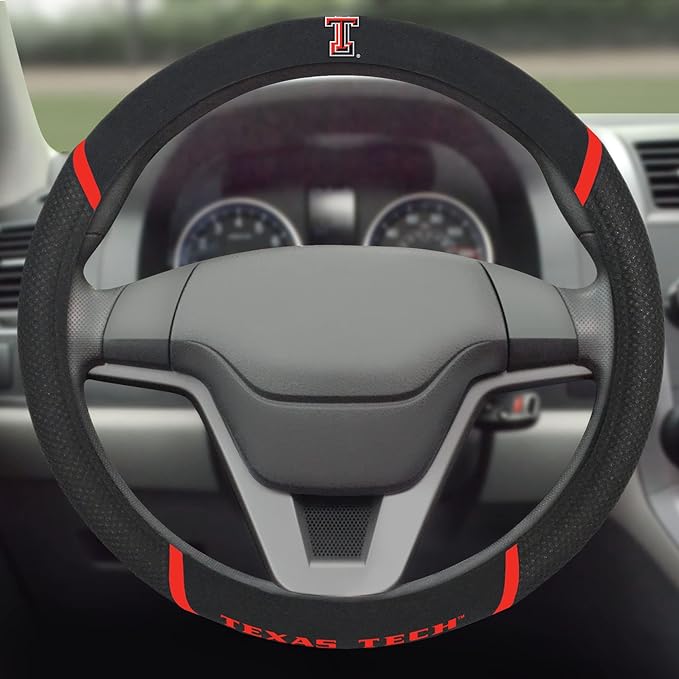 FANMATS NCAA Unisex-Adult Embroidered Steering Wheel Cover