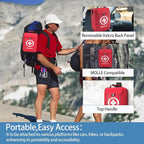 Professional Trauma First Aid Kit - Military-Grade Labelled Compartments & MOLLE System for Workplace, Outdoor, Car, Boat, Hu