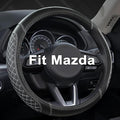 West Llama Car Steering Wheel Cover for Mazda 3,5,6,CX-3,CX-5,CX-30,CX-50,CX9,CX-9,MX-5 Miata,CX-7,RX-8,14.5-15 inches(Diamon