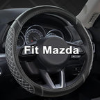 West Llama Car Steering Wheel Cover for Mazda 3,5,6,CX-3,CX-5,CX-30,CX-50,CX9,CX-9,MX-5 Miata,CX-7,RX-8,14.5-15 inches(Diamon