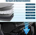 Side Window Sun Shade for Freightliner Business Class M2 S22002-2026, Custom Fit 210T Reflective Sunshade for Semi Truck, 6-Layer Heat Insulation Privacy Protector, Block 99% UV Rays, 2PCS