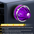 BJZ 10Pcs Purple Watermelon LED Strobe+Constant Marker Lights Dual Function Watermelon-Shaped Side Marker Clearance Tail Top Cap Roof Lights for Trailer Truck Semi-Trailer Heavy-Duty Truck Bus Van